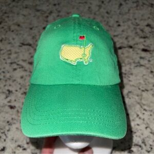 Ahead USA Masters Hat Green Women’s Adjustable Hook And Loop Pink Embroidered